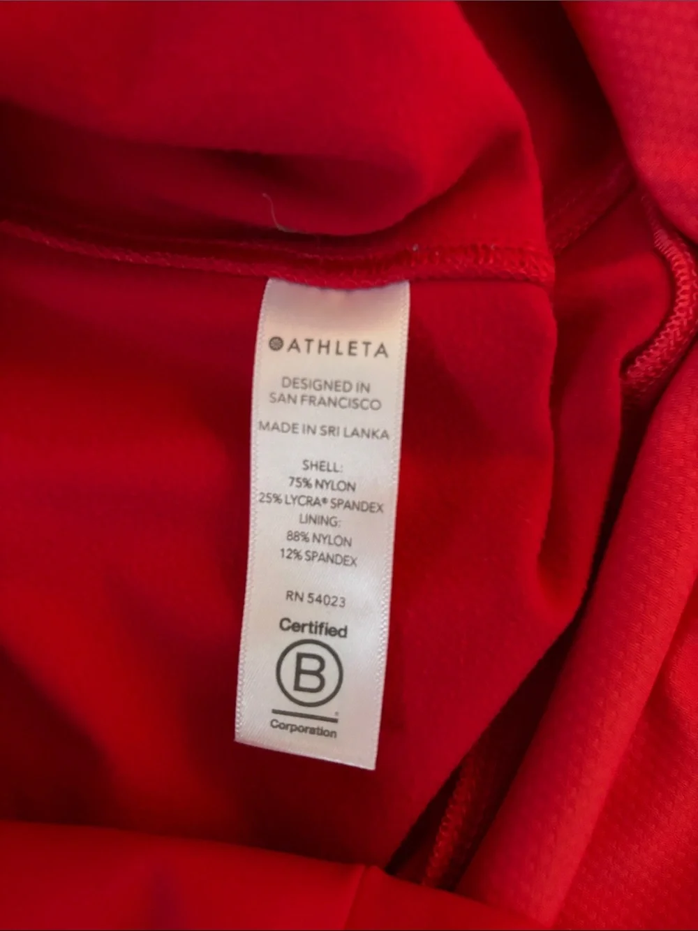 Athleta Bright Red Quarter-Zip Performance Pullover